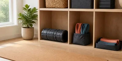 Foam-Roller and Resistance-Band Storage Compared