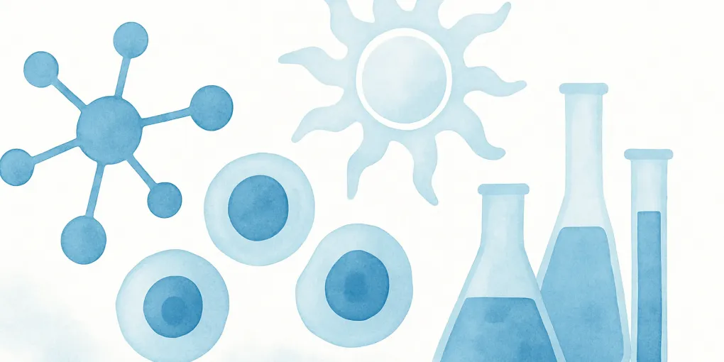 Scientific editorial illustration representing heat stress and endurance adaptation